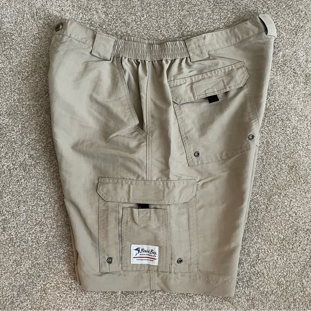 Bimini Bay Men’s Khaki Utility Shorts with Pockets
